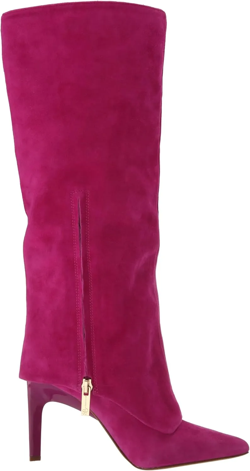 Jessica Simpson Womens Faux Leather Zipper Knee-High Boots