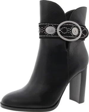 Jessica Simpson Womens Finova Embellished Faux Leather Mid-Calf Boots