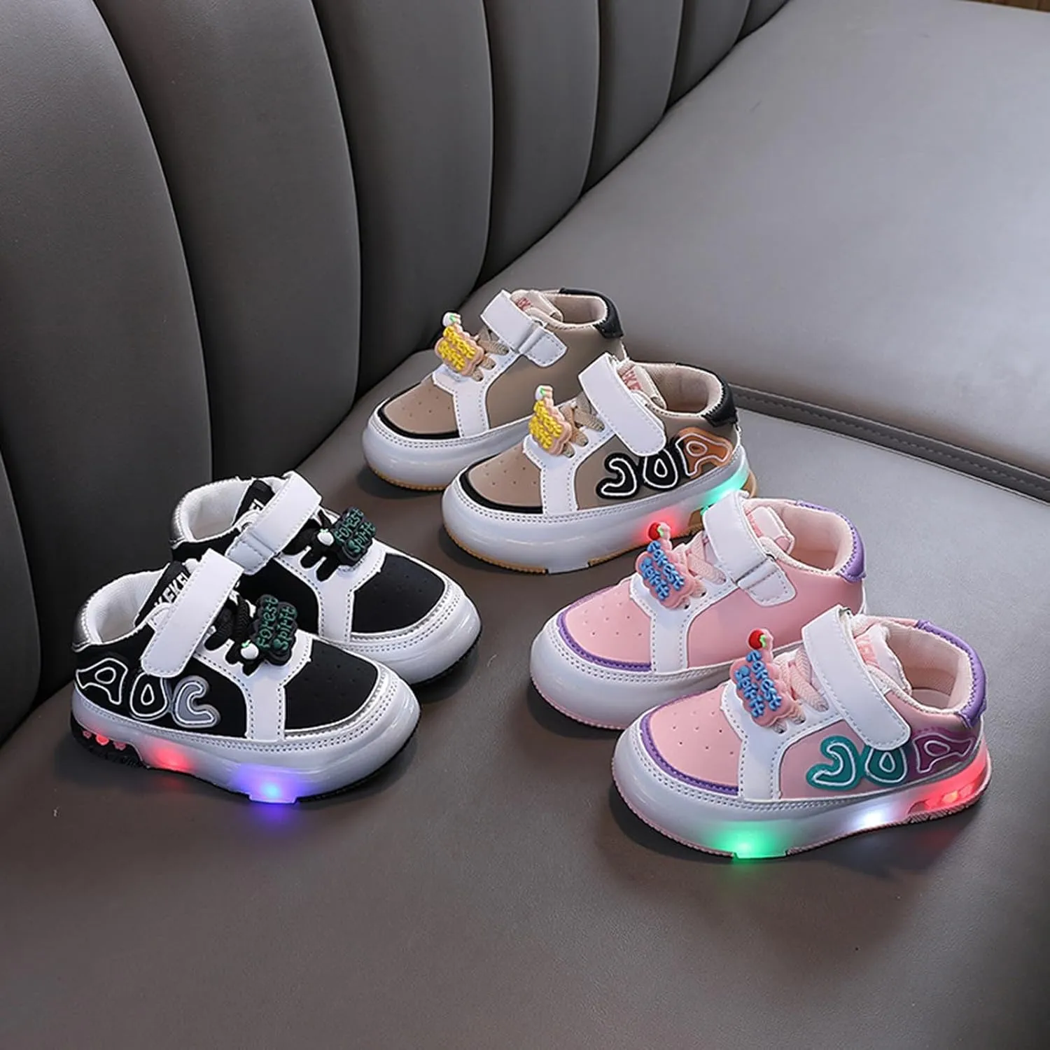 JINCAIHONG Toddlers Shoes Casual Lighting Up Sneakers Breathable Sports Shoes Lightweight for Infant