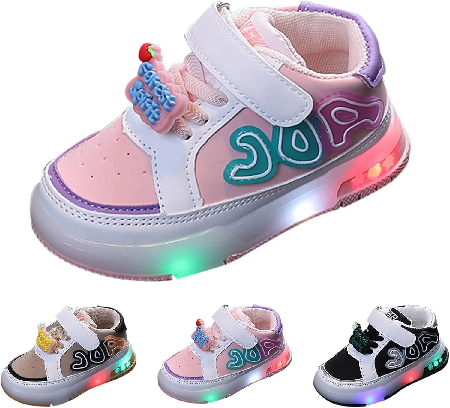 JINCAIHONG Toddlers Shoes Casual Lighting Up Sneakers Breathable Sports Shoes Lightweight for Infant