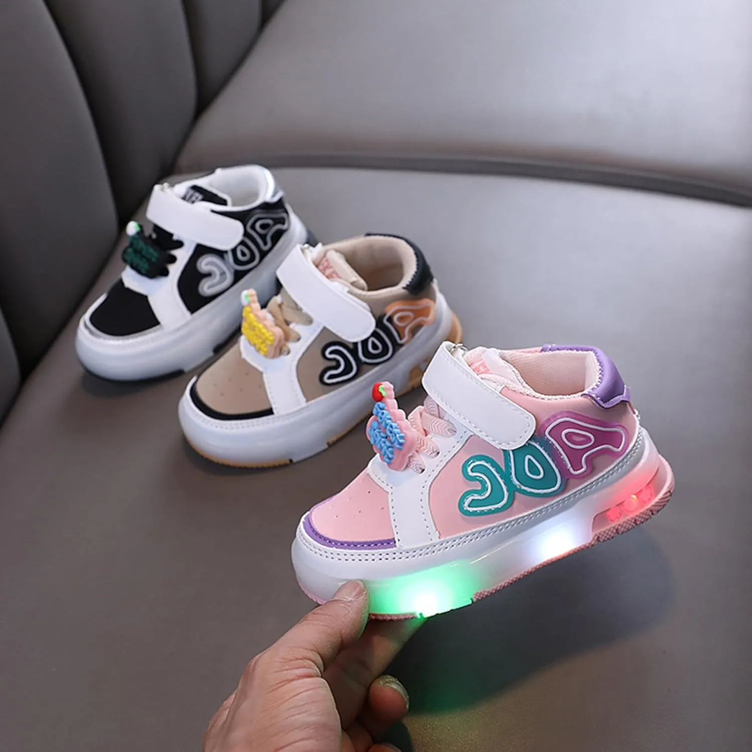 JINCAIHONG Toddlers Shoes Casual Lighting Up Sneakers Breathable Sports Shoes Lightweight for Infant