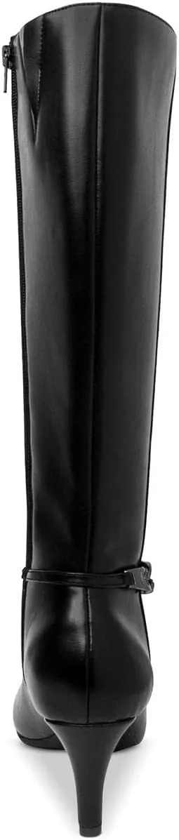 Karen Scott Womens Hanna Faux Leather Tall Mid-Calf Boots
