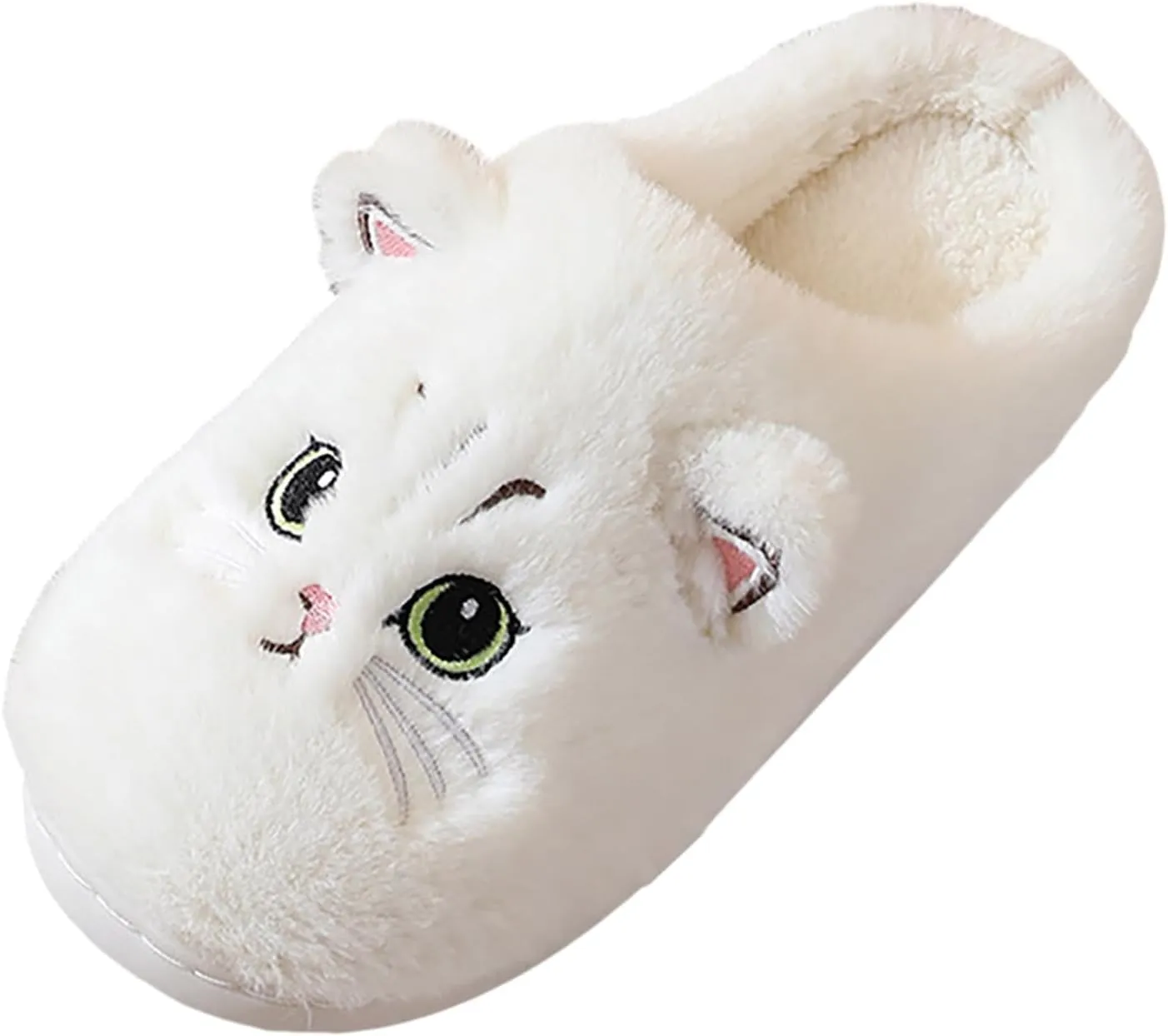 Ladies Shoes Fashion Flat Slippers Soft Sole Winter Warm Suede Bow Cotton Slippers Happy Slippers for Women Warm Thick Sole
