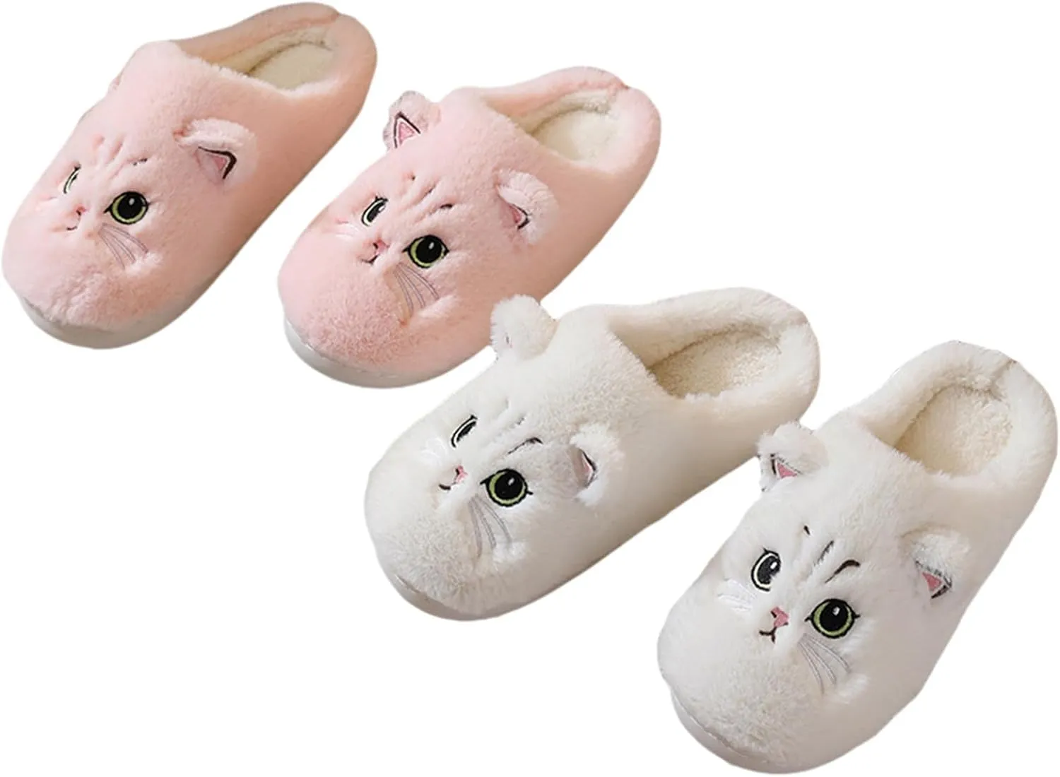 Ladies Shoes Fashion Flat Slippers Soft Sole Winter Warm Suede Bow Cotton Slippers Happy Slippers for Women Warm Thick Sole
