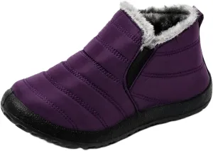 Ladmiple Winter Boots For Women Waterproof Snow Cute Ankle Booties Warm Fur Lined Outdoor Comfortable Walking Shoes
