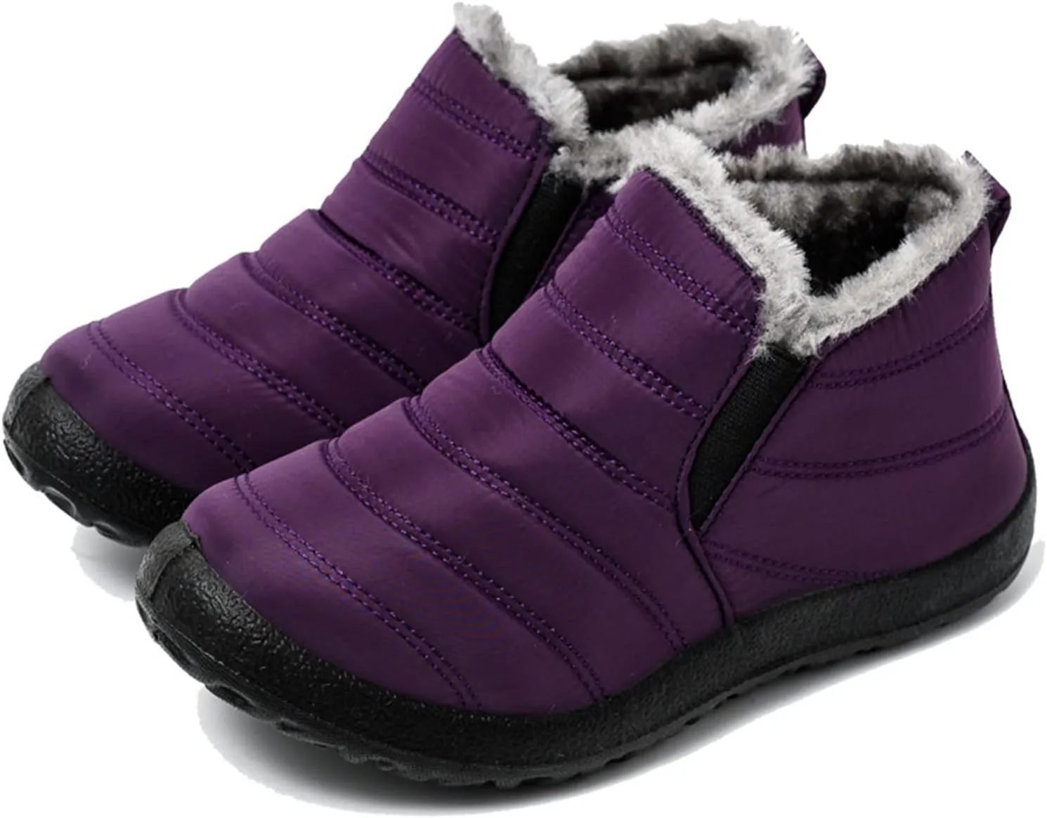 Ladmiple Winter Boots For Women Waterproof Snow Cute Ankle Booties Warm Fur Lined Outdoor Comfortable Walking Shoes