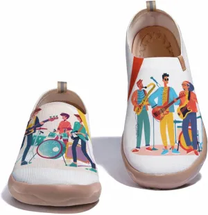 Men's Art Painted Casual Shoes Breathable Slip On Loafers Lightweight Comfort Travel Sneaker
