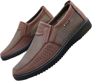 Men's Breathable Anti-Slip Slip-On Sneakers - Casual Shoes for Indoor/Outdoor All-Season Comfort