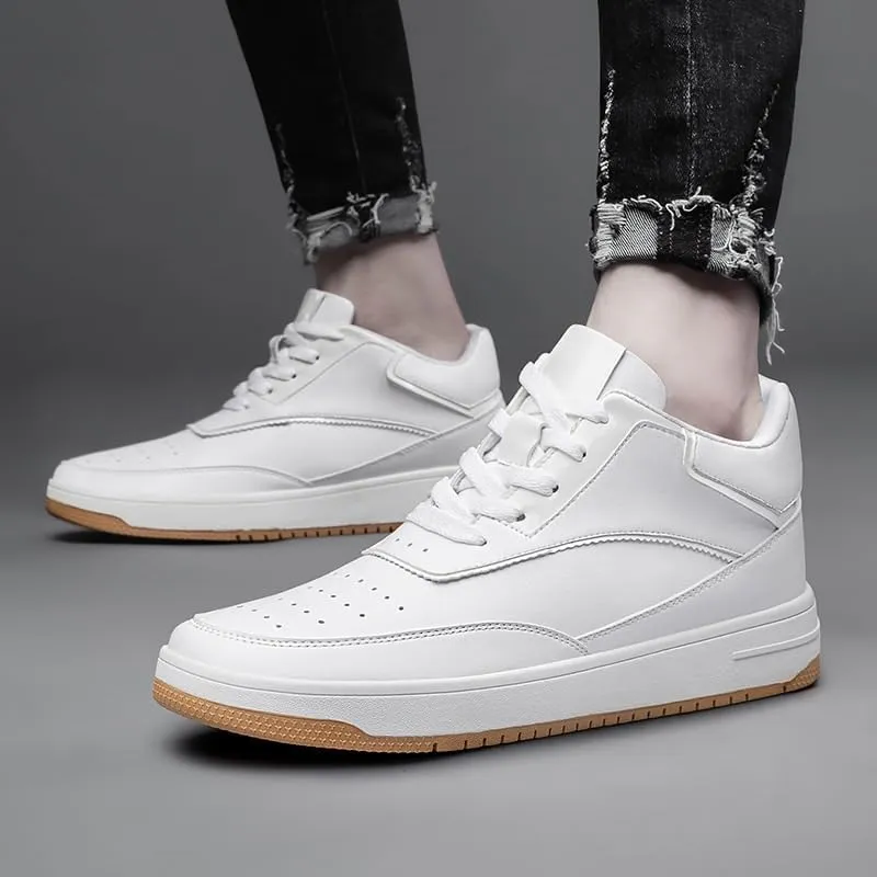 Mens Internal Height Increase Oxfords Shoes Comfortable Lightweight Breathable Walking Shoes