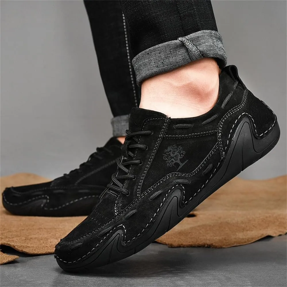 Mens Leather Casual Shoes Comfortable Sneakers Loafers Lightweight Dress Walking Driving Shoes
