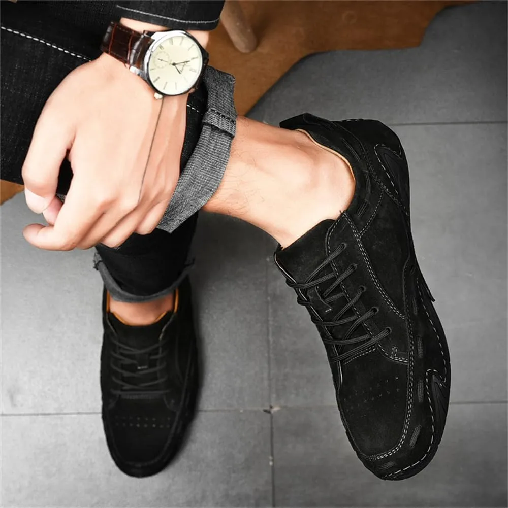 Mens Leather Casual Shoes Comfortable Sneakers Loafers Lightweight Dress Walking Driving Shoes