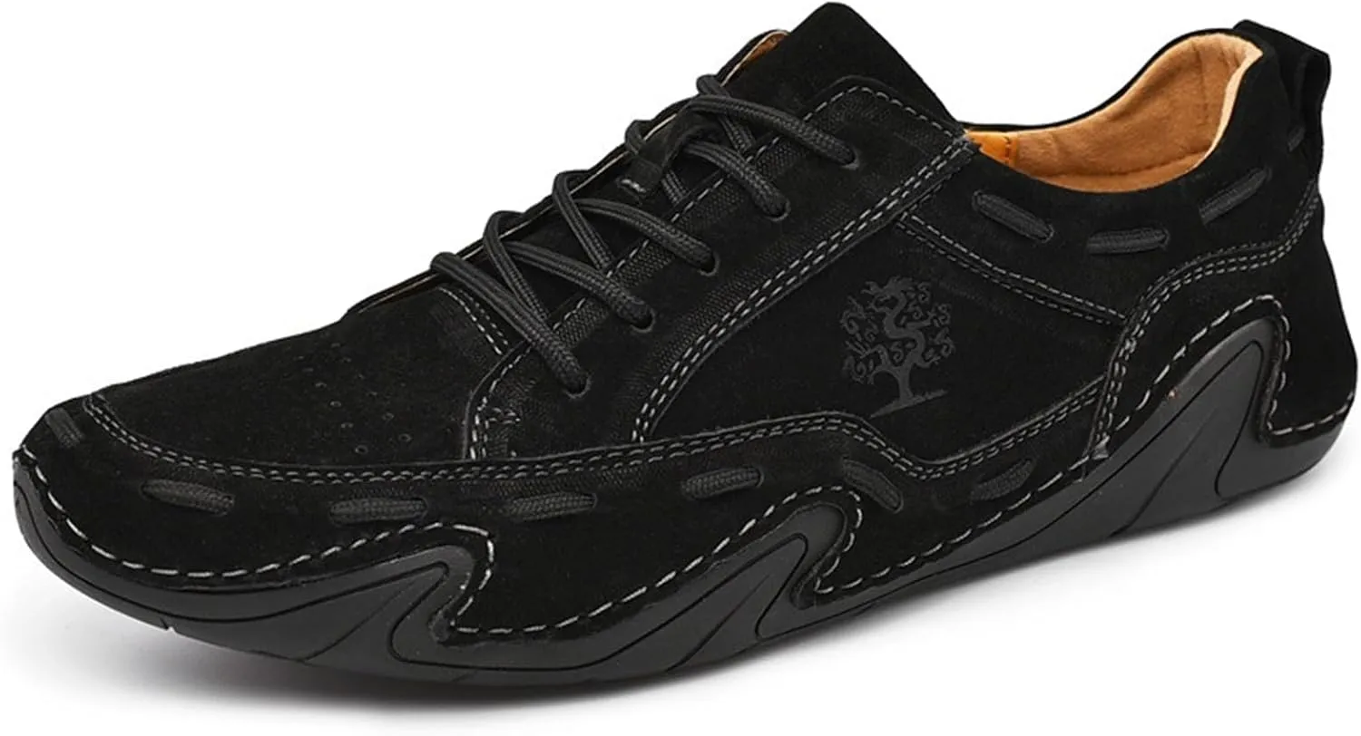 Mens Leather Casual Shoes Comfortable Sneakers Loafers Lightweight Dress Walking Driving Shoes