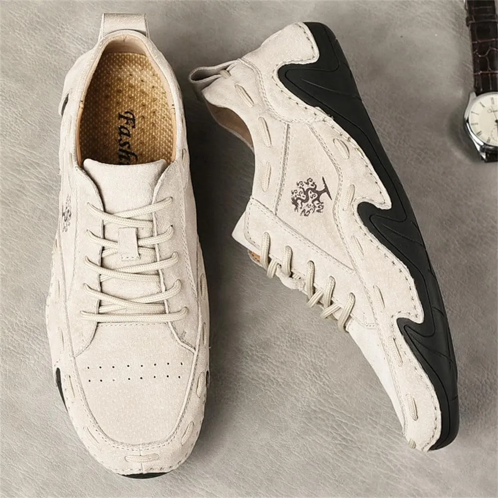 Mens Leather Casual Shoes Comfortable Sneakers Loafers Lightweight Dress Walking Driving Shoes