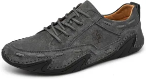Mens Leather Casual Shoes Comfortable Sneakers Loafers Lightweight Dress Walking Driving Shoes