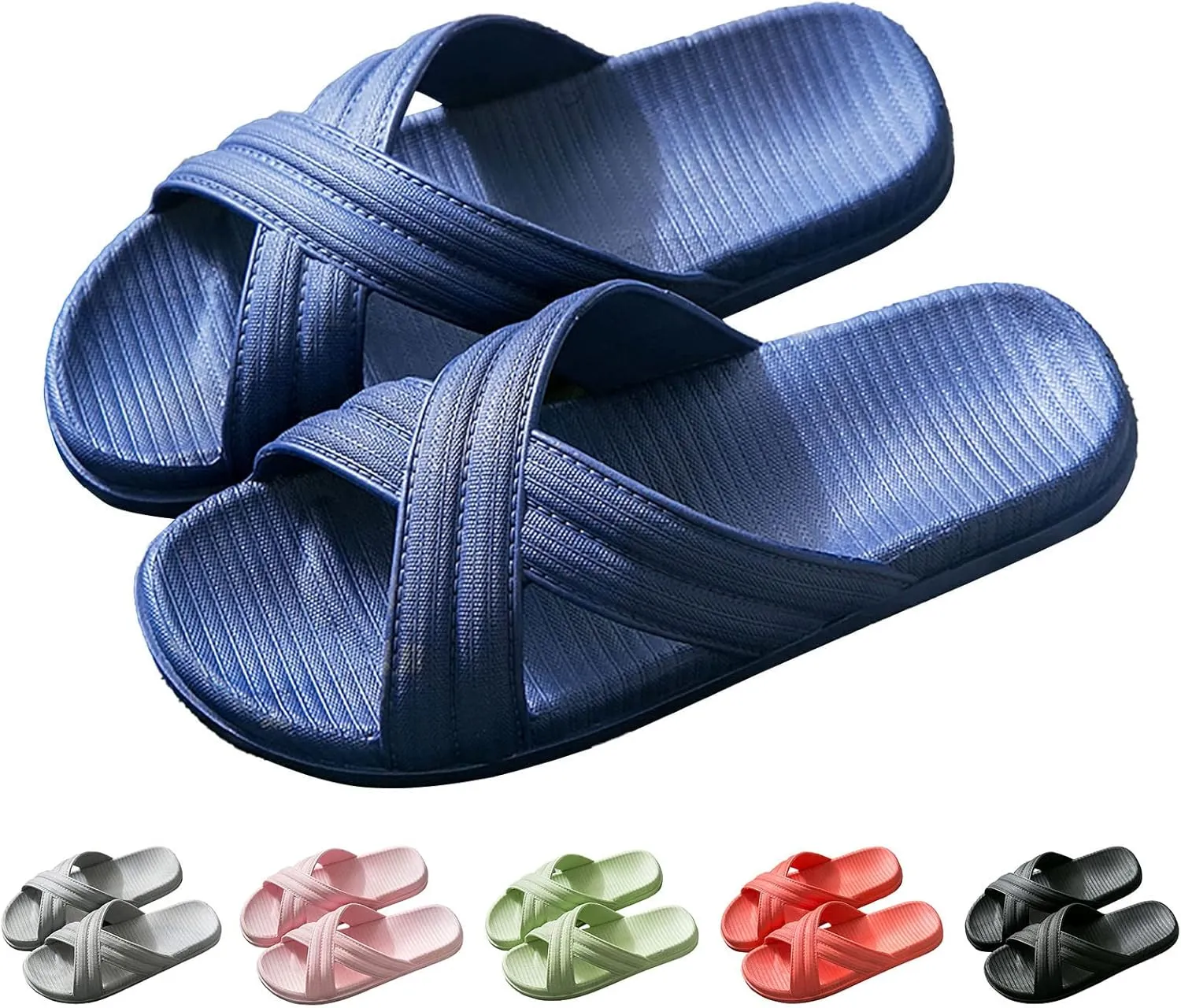 Mens Slippers Shower Shoes Women Cloud Slippers for Men Slides for Women Soft Sole Drainage Hole Quick Drying