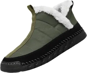 Men's Warm Waterproof Platform Snow Boots Comfort Plush Lined Non Slip Winter Ankle Booties Outdoor Ski Sneakers