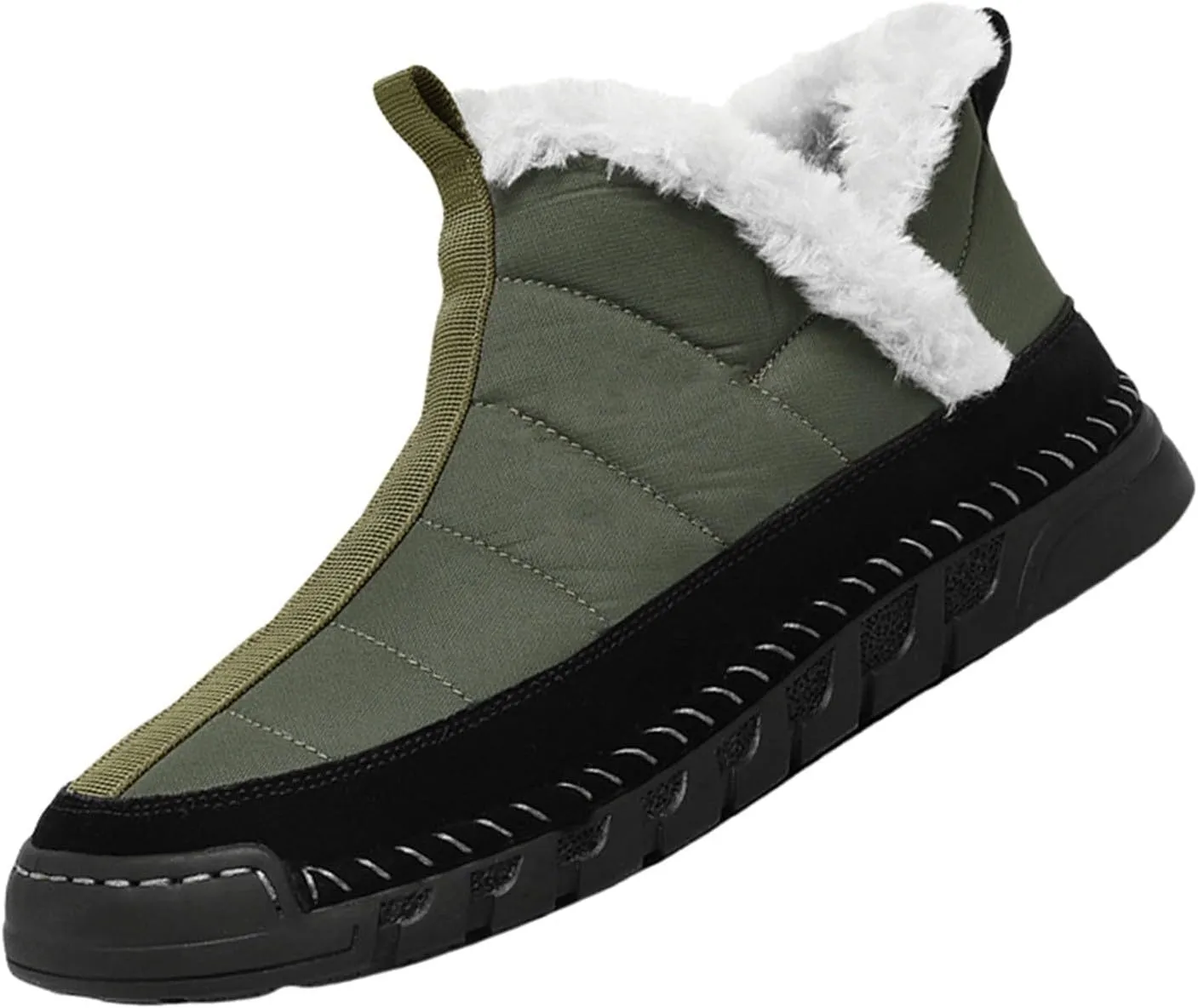 Men's Warm Waterproof Platform Snow Boots Comfort Plush Lined Non Slip Winter Ankle Booties Outdoor Ski Sneakers