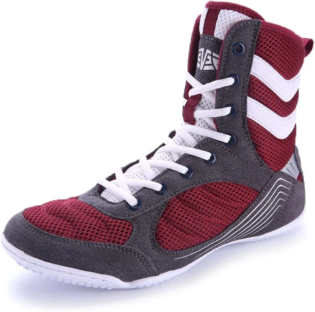 Mens Womens Wrestling Shoes, Boxing Trainers Casual Powerlifting Shoes Lightweight Breathable Athletic Shoes