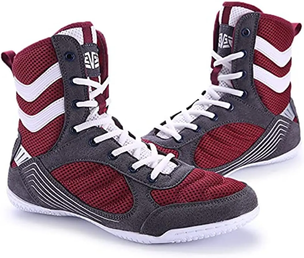 Mens Womens Wrestling Shoes, Boxing Trainers Casual Powerlifting Shoes Lightweight Breathable Athletic Shoes