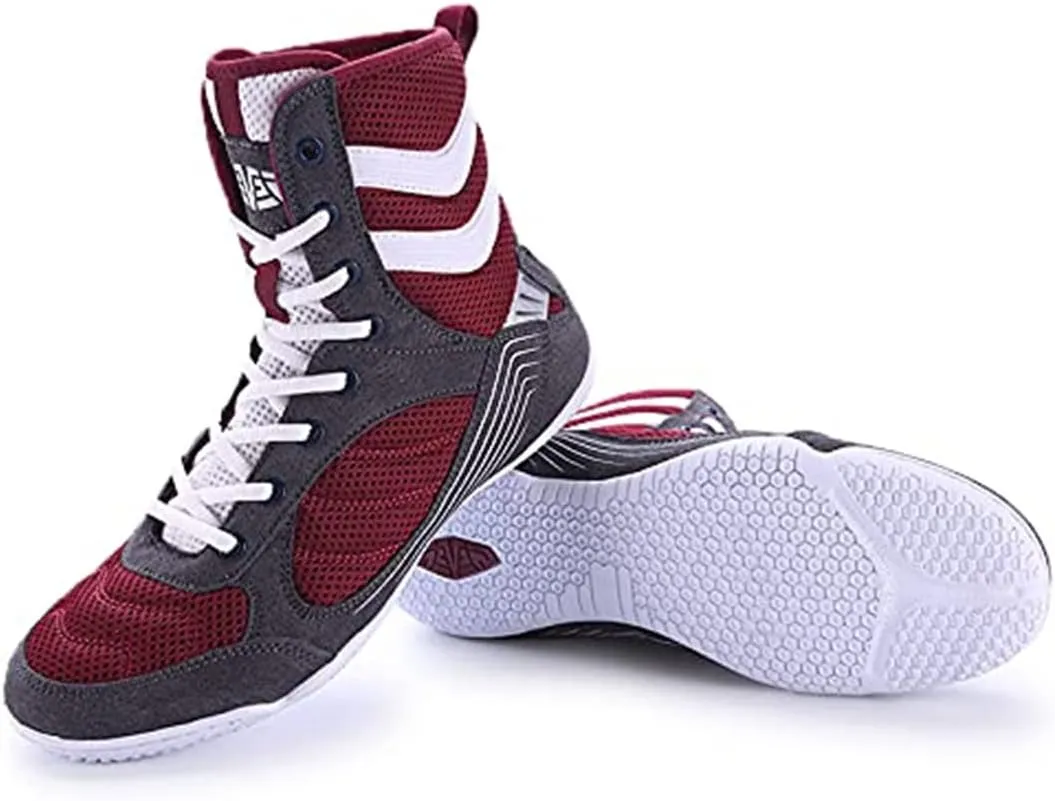 Mens Womens Wrestling Shoes, Boxing Trainers Casual Powerlifting Shoes Lightweight Breathable Athletic Shoes