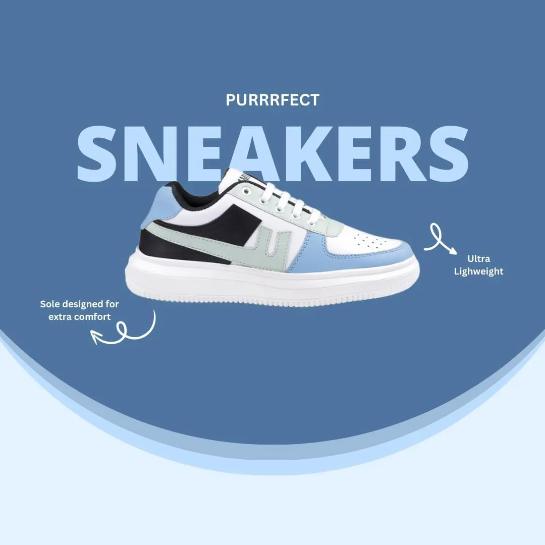 Mens's Sneakers Casual Shoes Lightweight Breathable Shoes Black & White/Blue & White Sneakers