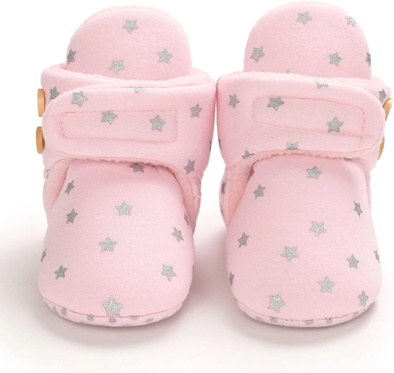 Newborn Baby Cotton Booties Non-Slip Sole for Toddler Boys Girls Infant Winter Warm Fleece House Slippers