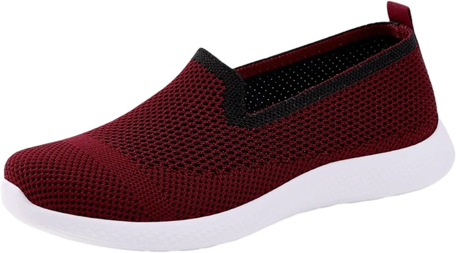 Orthopedic Walking Shoes for Women,Non-Slip Arch Support Slip on Shoes Woven Orthopedic Breathable Walking Sneaker