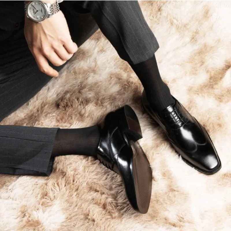 Professional Flex-Sole Leather Oxford Shoes for Men - Office, Wedding & Business Occasions