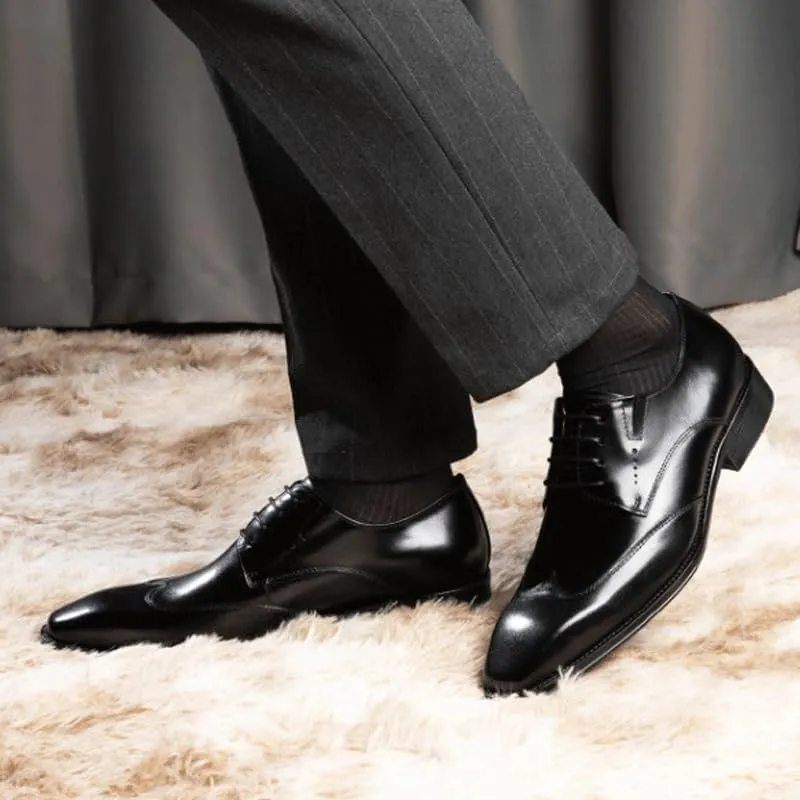 Professional Flex-Sole Leather Oxford Shoes for Men - Office, Wedding & Business Occasions