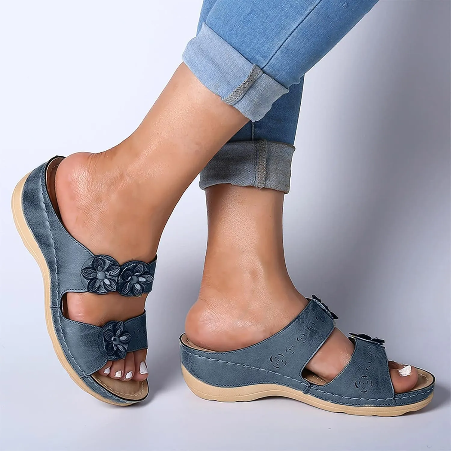 Shoes Comfortable Sandals Open For Women Slippers Wedges Bottom Walking Sandals for Women with Arch Support And Comfort