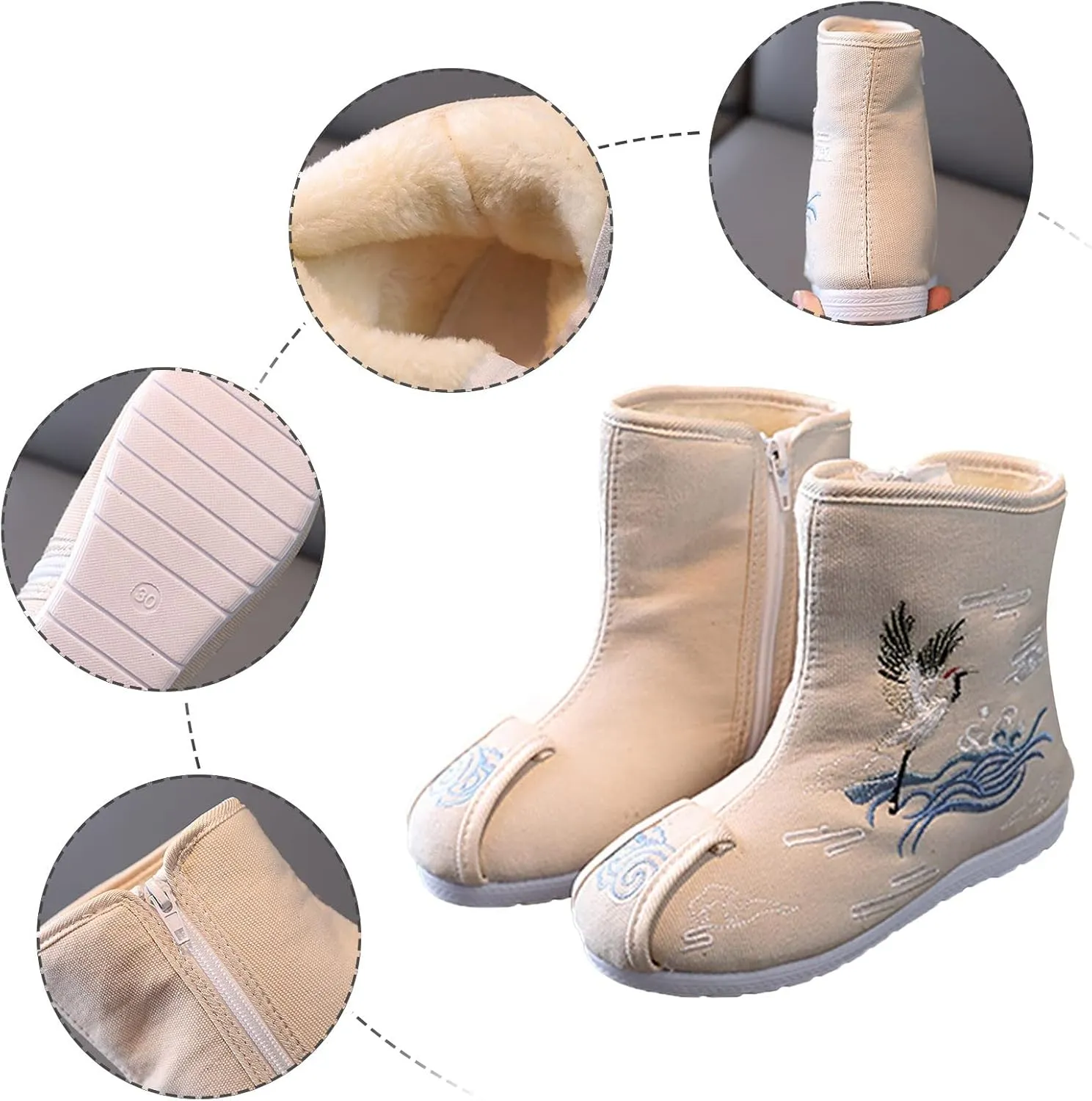 Snow Boots Boys Cloth Shoes Children Embroidered Shoes Boys Shoes Boots Chinese New Year Shoes for Boys Fashion