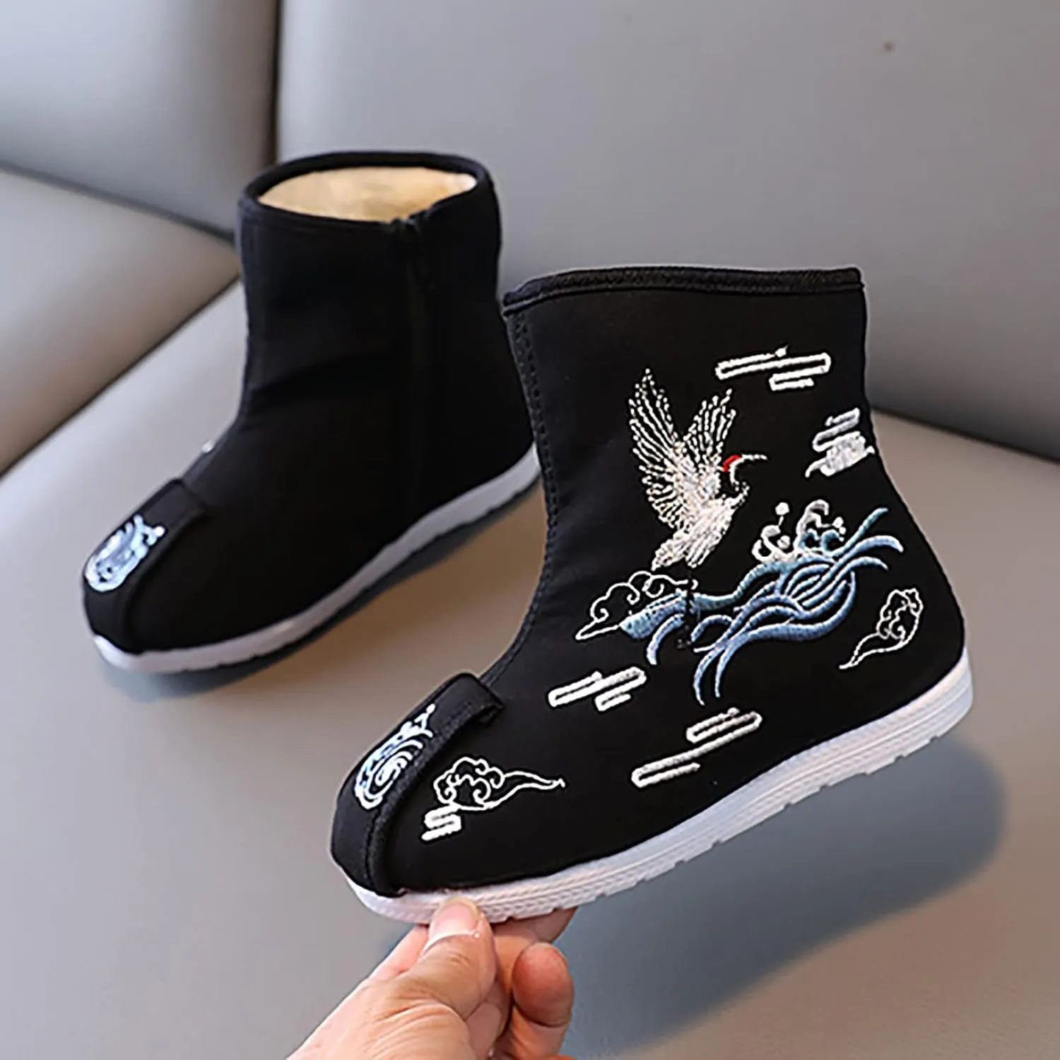 Snow Boots Boys Cloth Shoes Children Embroidered Shoes Boys Shoes Boots Chinese New Year Shoes for Boys Fashion