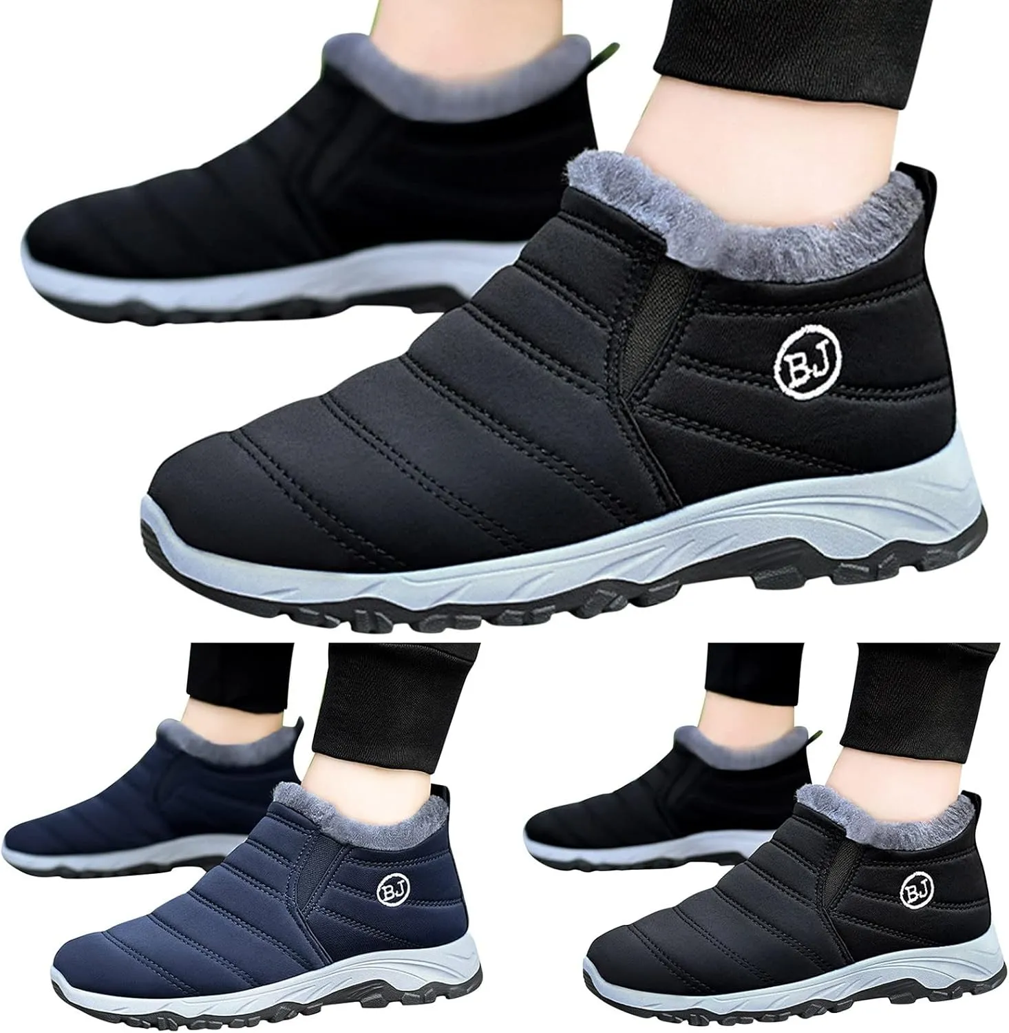 Snow Boots Women Wide Ladies Slip On Winter Boots Snow Boots for Women Winter Boot with Comfort Womens Snow Ankle Boot Black Boots for Women Winter Booties for Men