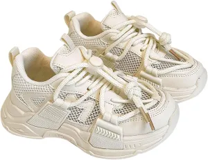 Spring and Summer New Mesh Breathable Lightweight Anti Slip Children's Fashion Casual Personalized Light up Girl Shoes