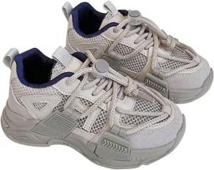 Spring and Summer New Mesh Breathable Lightweight Anti Slip Children's Fashion Casual Personalized Light up Girl Shoes