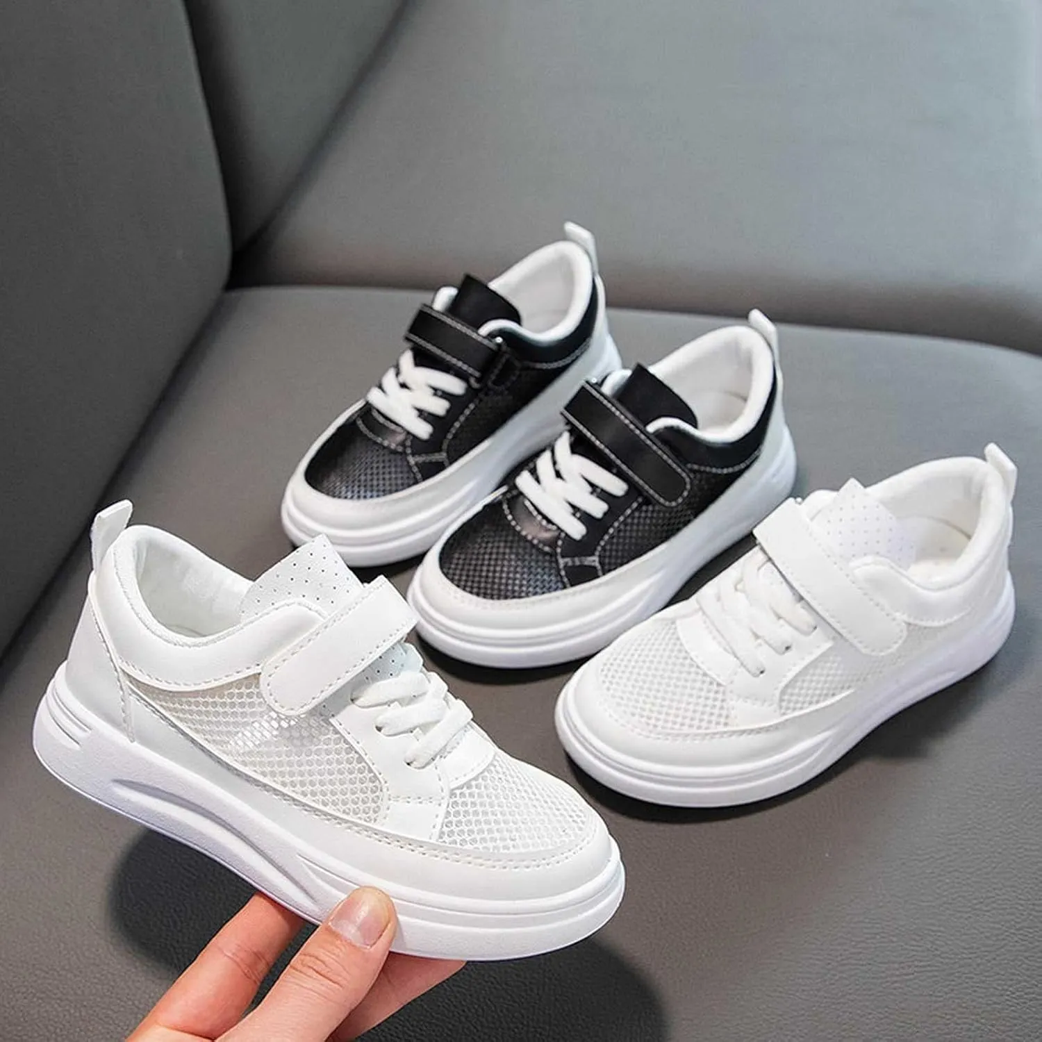 Spring and Summer New Mesh Breathable Non Slip Children's Casual Sports Shoes Kid Shoes for Girls Size 13