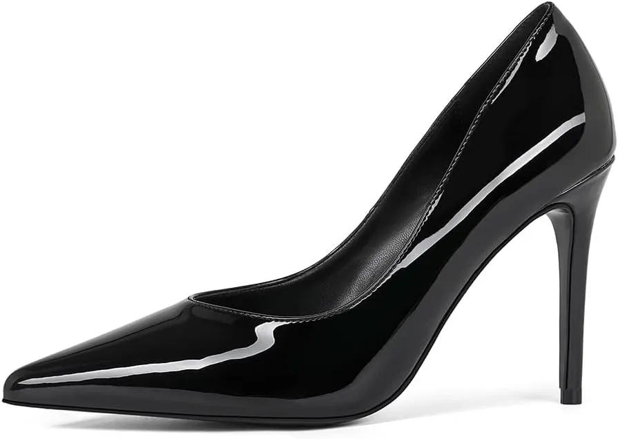 Stiletto Heel Pumps for Women Pointed Toe Wedding Dress Shoes Sexy High Heels Slip on Prom Shoes.