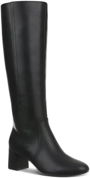 Style & Co. Womens BUFFYY Zipper Faux Leather Knee-High Boots
