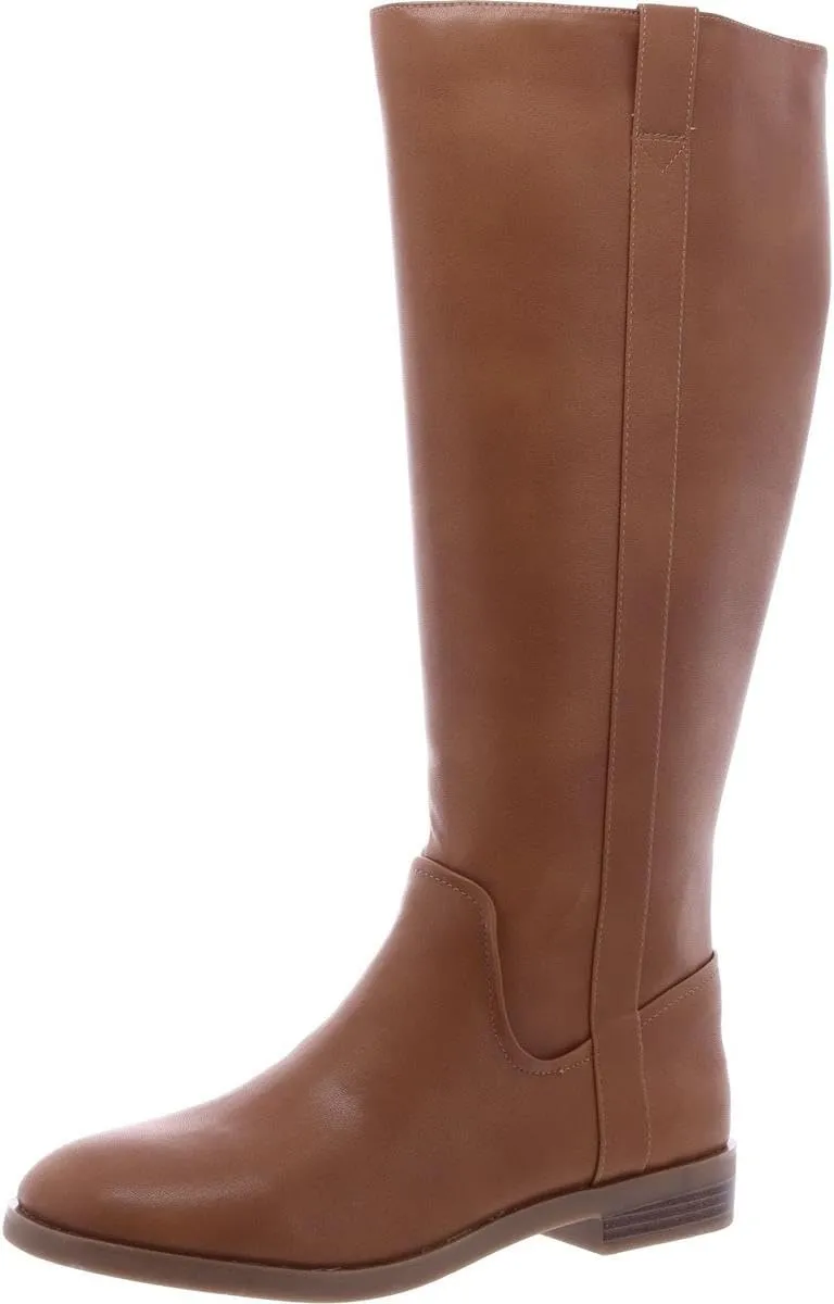 Style & Co. Womens Josephine Faux Leather Riding Knee-High Boots