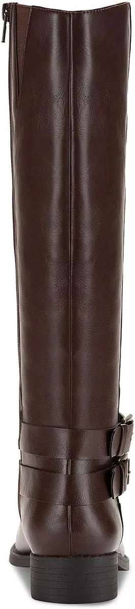 Style & Co. Womens Maliaa Faux Leather Riding Knee-High Boots