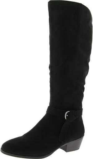 Style & Co. Womens Omhaa Zipper Faux Leather Knee-High Boots