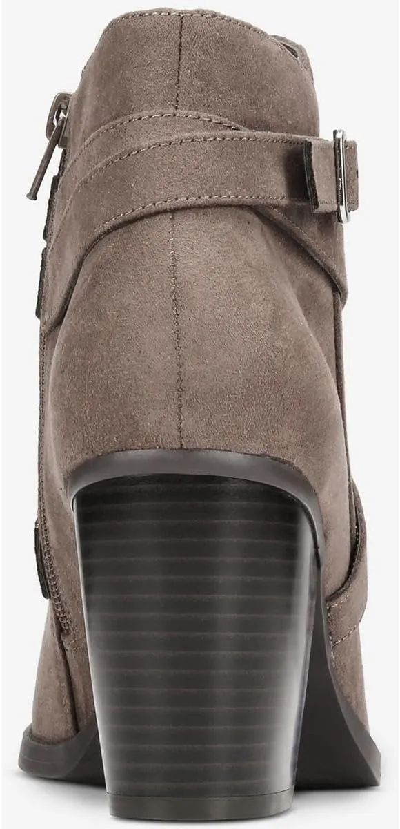 Style & Co. Womens Zetaa Faux Leather Buckle Ankle Boots