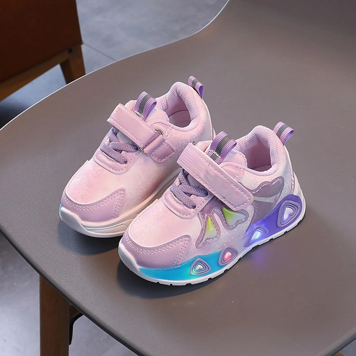 Toddler Boys Girls Light Up Shoes Kids Flashing Lightweight Mesh Breathable Adorable Running Sneakers for Little Kid
