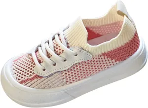 Toddler Boys Girls Toddler Lace-Up Sneakers Little Kids Lightweight Walking Shoes Mesh Breathable Tennis Shoes