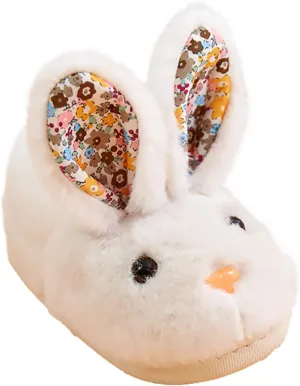 Toddler Girls Boys Home Slippers Fuzzy Warm Winter Indoor Bunny Slipper Kids Flat Lightweight Plush Shoes
