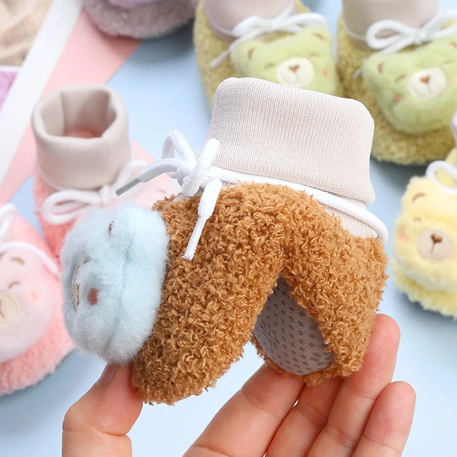 Toddler Winter Boot Baby Toddler Shoes Warm Booties Shoes Fashion Printing Non Slip Infant First Walking Warm Shoes