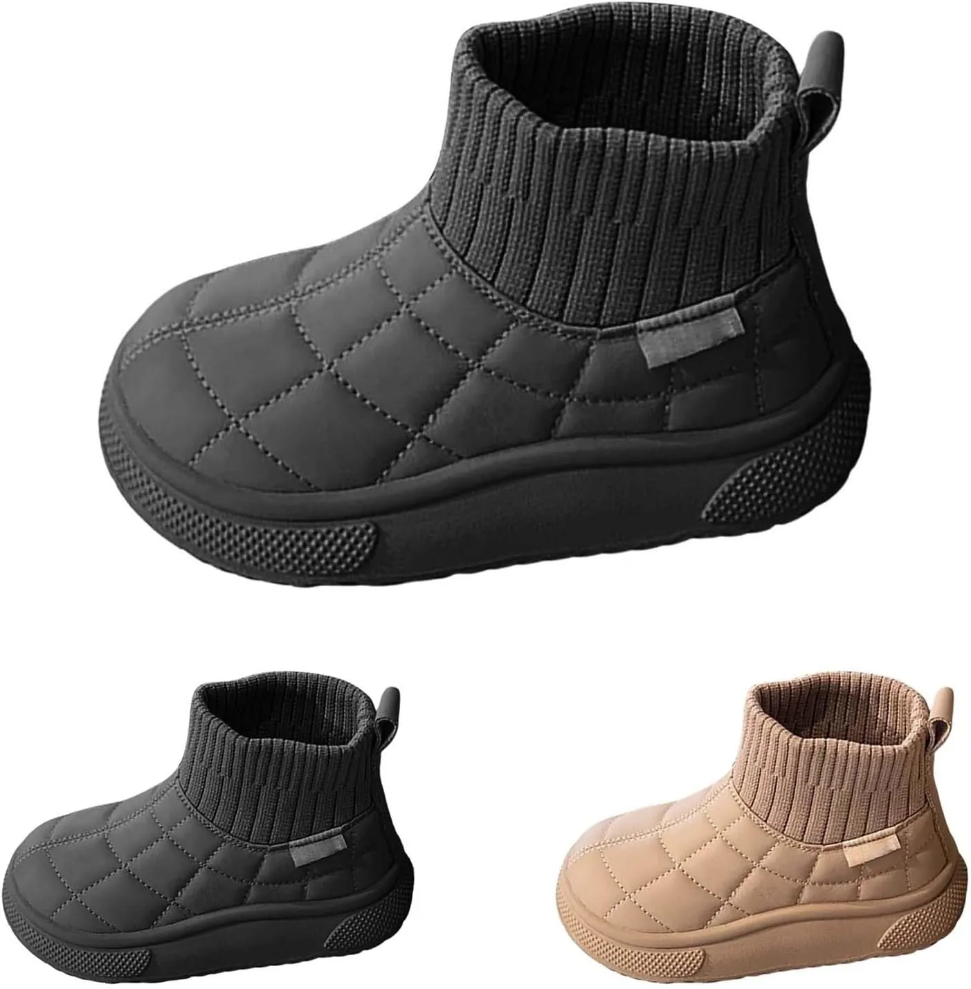 Toddler Winter Boot Girls Boys Warm Boots Outdoor Warm Non Slip Mid Calf Padded Small Large Non-Slip Newborn Boots