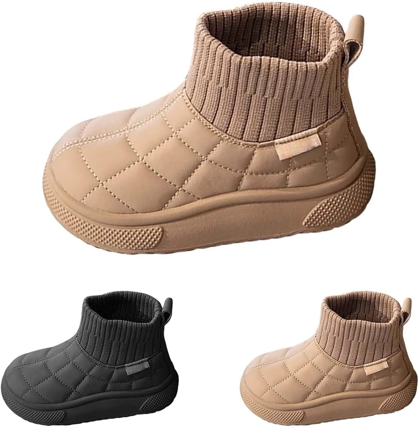 Toddler Winter Boot Girls Boys Warm Boots Outdoor Warm Non Slip Mid Calf Padded Small Large Non-Slip Newborn Boots