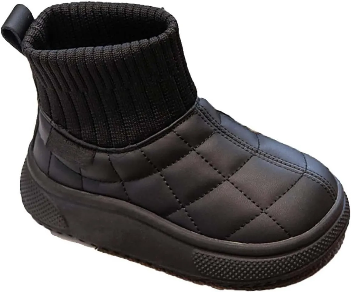 Toddler Winter Boot Girls Boys Warm Boots Outdoor Warm Non Slip Mid Calf Padded Small Large Non-Slip Newborn Boots