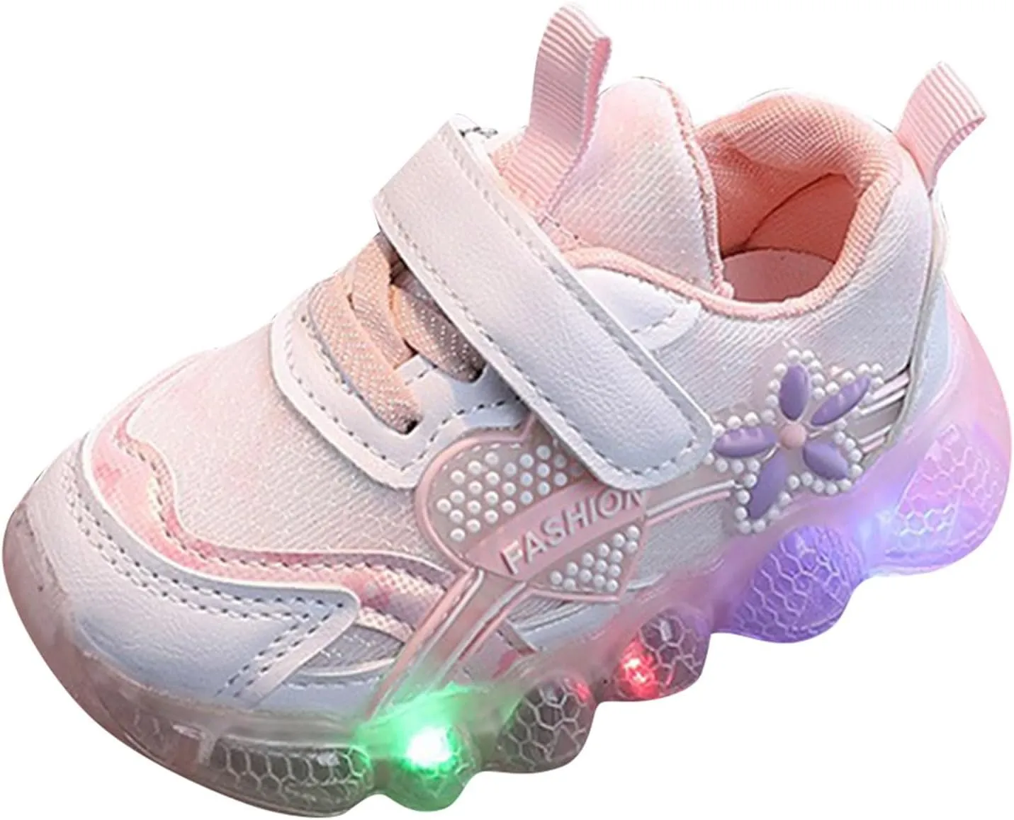Toddler/Little Kid Sneakers for Boys Girls Light Up Drawstring Lightweight Breathable Athletic Running Tennis Shoes